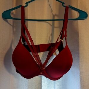 Adore Me Deep Red Push Up Bra